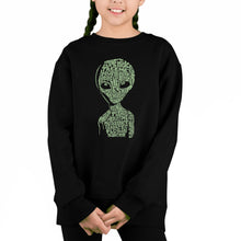 Load image into Gallery viewer, Alien - Girl&#39;s Word Art Crewneck Sweatshirt