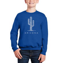 Load image into Gallery viewer, Arizona Cities - Boy&#39;s Word Art Crewneck Sweatshirt