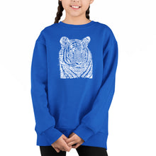 Load image into Gallery viewer, Big Cats - Girl&#39;s Word Art Crewneck Sweatshirt