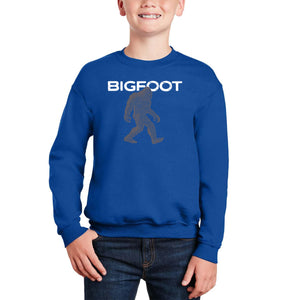 Bigfoot - Boy's Word Art Crewneck Sweatshirt