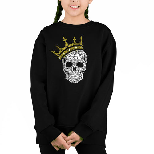 Brooklyn Crown - Girl's Word Art Crewneck Sweatshirt