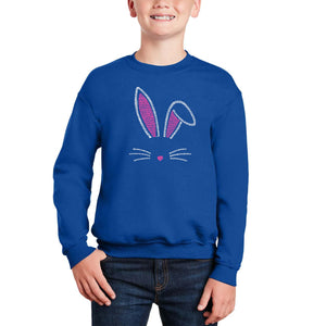 Bunny Ears - Boy's Word Art Crewneck Sweatshirt