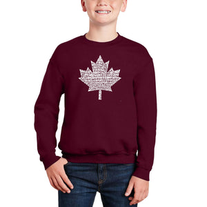 Canadian National Anthem - Boy's Word Art Crewneck Sweatshirt