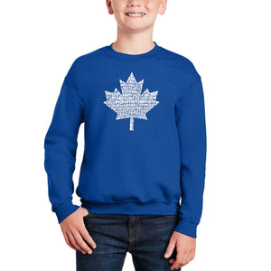 Canadian National Anthem - Boy's Word Art Crewneck Sweatshirt