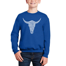 Load image into Gallery viewer, Country Music'S All Time Hits - Boy's Word Art Crewneck Sweatshirt