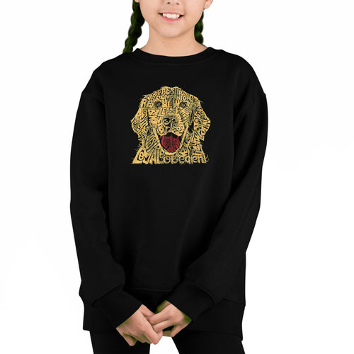 Dog - Girl's Word Art Crewneck Sweatshirt