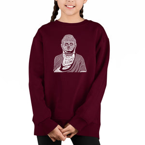 Buddha - Girl's Word Art Crewneck Sweatshirt