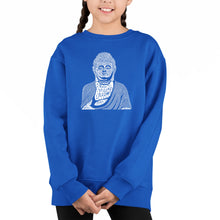 Load image into Gallery viewer, Buddha - Girl&#39;s Word Art Crewneck Sweatshirt