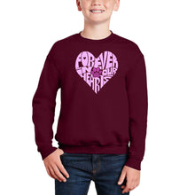 Load image into Gallery viewer, Forever In Our Hearts - Boy&#39;s Word Art Crewneck Sweatshirt