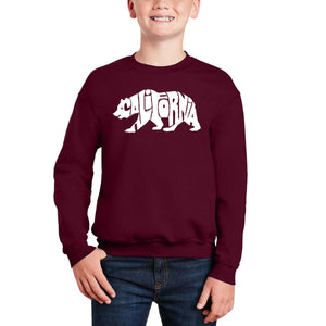 California Bear - Boy's Word Art Crewneck Sweatshirt