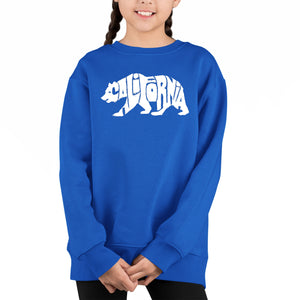 California Bear - Girl's Word Art Crewneck Sweatshirt