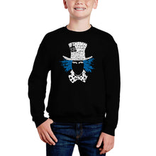 Load image into Gallery viewer, The Mad Hatter - Boy&#39;s Word Art Crewneck Sweatshirt