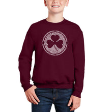 Load image into Gallery viewer, Lyrics To When Irish Eyes Are Smiling - Boy&#39;s Word Art Crewneck Sweatshirt