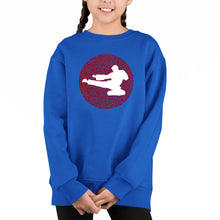 Load image into Gallery viewer, Types Of Martial Arts - Girl&#39;s Word Art Crewneck Sweatshirt