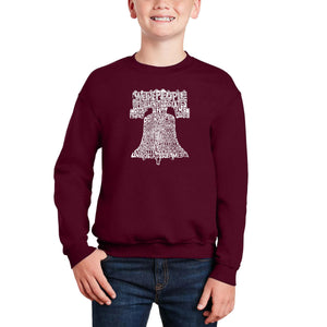 Liberty Bell - Boy's Word Art Crewneck Sweatshirt