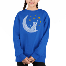 Load image into Gallery viewer, Cat Moon - Girl&#39;s Word Art Crewneck Sweatshirt