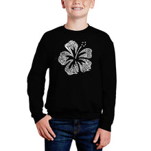 Load image into Gallery viewer, Mahalo - Boy&#39;s Word Art Crewneck Sweatshirt