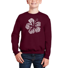 Load image into Gallery viewer, Mahalo - Boy&#39;s Word Art Crewneck Sweatshirt