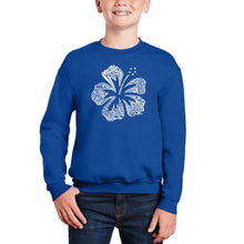 Load image into Gallery viewer, Mahalo - Boy&#39;s Word Art Crewneck Sweatshirt