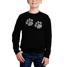 Load image into Gallery viewer, Meow Cat Prints - Boy&#39;s Word Art Crewneck Sweatshirt