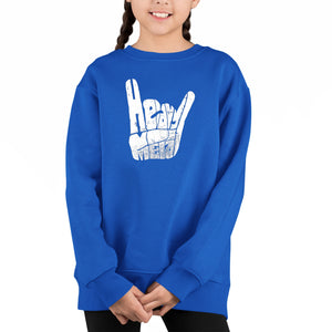 Heavy Metal - Girl's Word Art Crewneck Sweatshirt