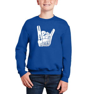 Heavy Metal - Boy's Word Art Crewneck Sweatshirt