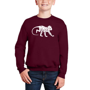 Monkey Business - Boy's Word Art Crewneck Sweatshirt