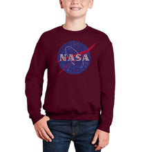 Load image into Gallery viewer, Nasa&#39;S Most Notable Missions - Boy&#39;s Word Art Crewneck Sweatshirt