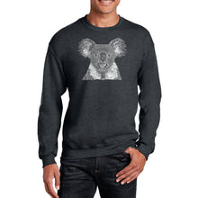 Load image into Gallery viewer, Koala - Men&#39;s Word Art Crewneck Sweatshirt