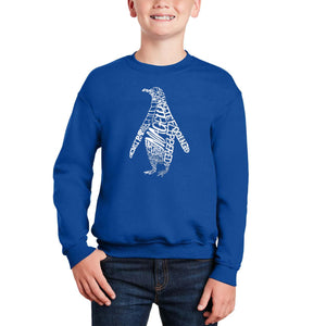 Penguin - Boy's Word Art Crewneck Sweatshirt