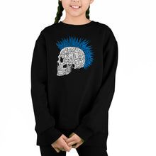 Load image into Gallery viewer, Punk Mohawk - Girl&#39;s Word Art Crewneck Sweatshirt