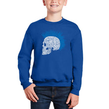 Load image into Gallery viewer, Punk Mohawk - Boy&#39;s Word Art Crewneck Sweatshirt