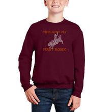 Load image into Gallery viewer, This Aint My First Rodeo - Boy&#39;s Word Art Crewneck Sweatshirt