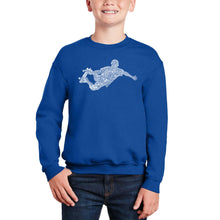 Load image into Gallery viewer, Popular Skating Moves &amp; Tricks - Boy&#39;s Word Art Crewneck Sweatshirt