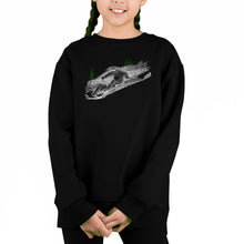 Load image into Gallery viewer, Ski - Girl&#39;s Word Art Crewneck Sweatshirt