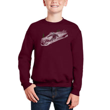 Load image into Gallery viewer, Ski - Boy&#39;s Word Art Crewneck Sweatshirt
