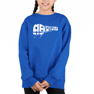 Ny Subway - Girl's Word Art Crewneck Sweatshirt