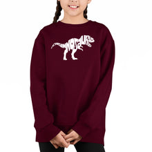 Load image into Gallery viewer, Tyrannosaurus Rex - Girl&#39;s Word Art Crewneck Sweatshirt