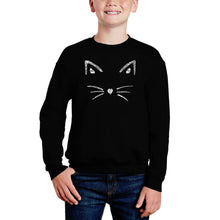 Load image into Gallery viewer, Whiskers - Boy&#39;s Word Art Crewneck Sweatshirt