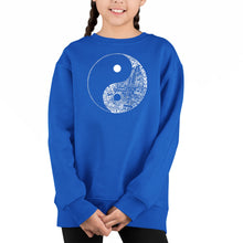 Load image into Gallery viewer, Yin Yang - Girl&#39;s Word Art Crewneck Sweatshirt