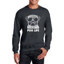 Load image into Gallery viewer, Pug Life - Men&#39;s Word Art Crewneck Sweatshirt
