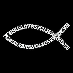 Jesus Loves You - Women's Word Art T-Shirt