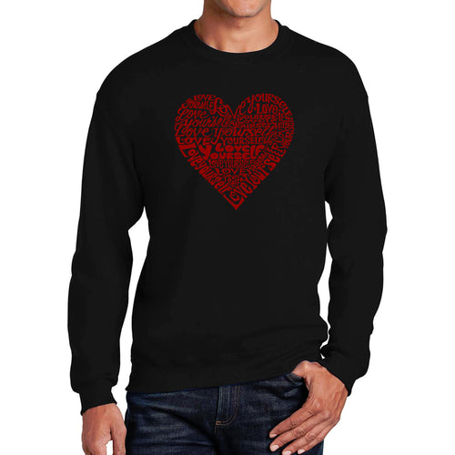 Love Yourself - Men's Word Art Crewneck Sweatshirt