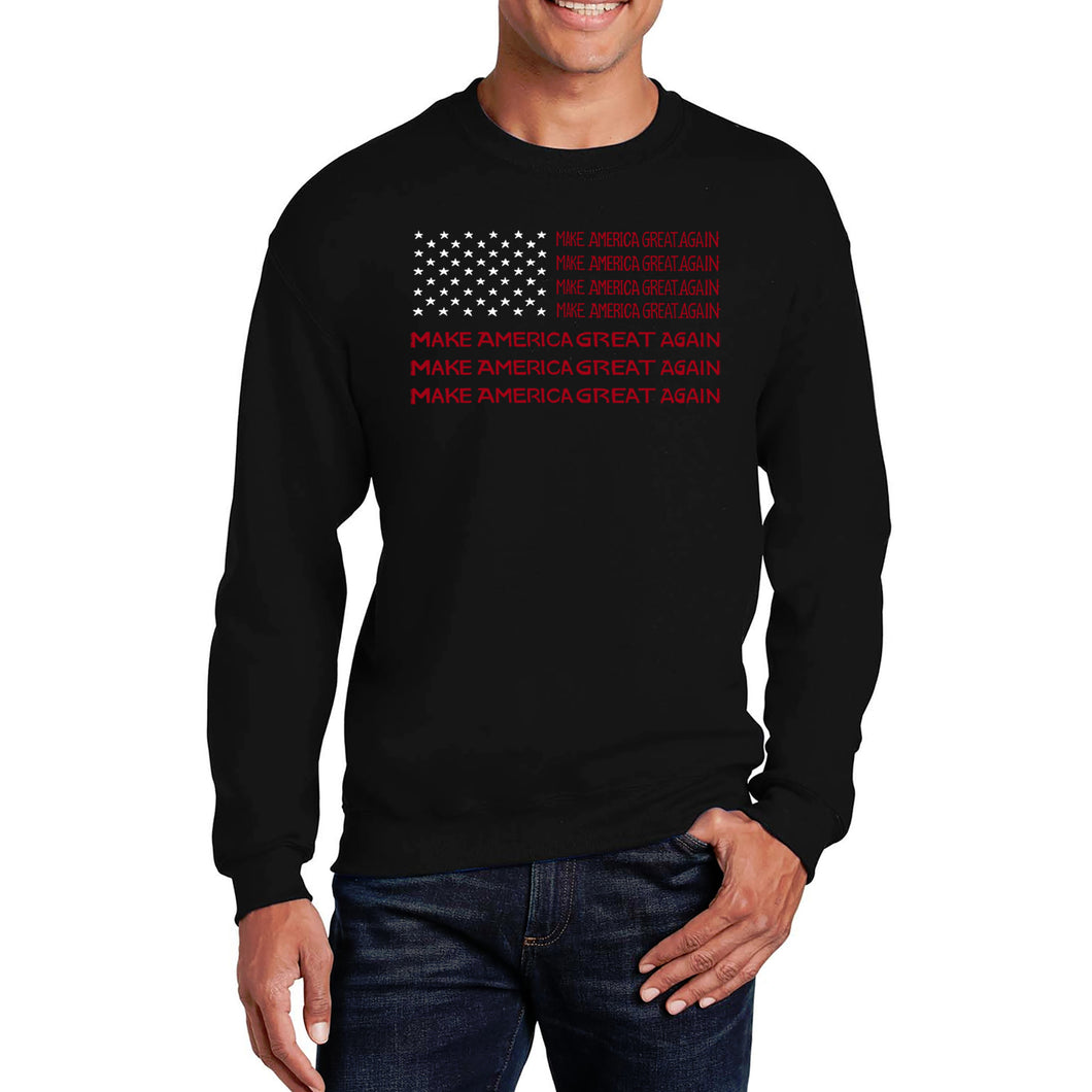 Maga Flag - Men's Word Art Crewneck Sweatshirt