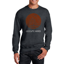 Load image into Gallery viewer, Occupy Mars - Men&#39;s Word Art Crewneck Sweatshirt