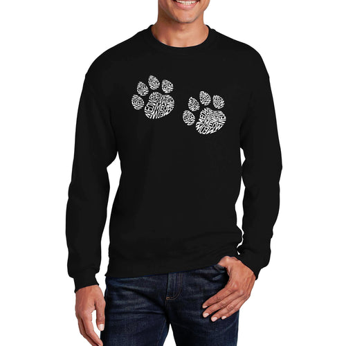 Meow Cat Prints -  Men's Word Art Crewneck Sweatshirt