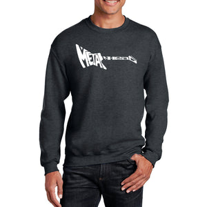 Metal Head - Men's Word Art Crewneck Sweatshirt