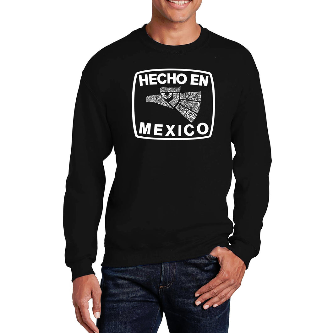 HECHO EN MEXICO - Men's Word Art Crewneck Sweatshirt