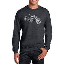 Load image into Gallery viewer, MOTORCYCLE - Men&#39;s Word Art Crewneck Sweatshirt