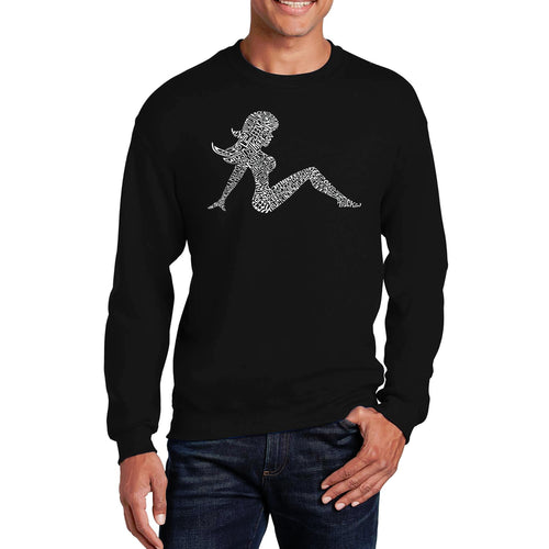 Mudflap Girl Keep on Truckin -  Men's Word Art Crewneck Sweatshirt
